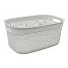 JVL 33 Litre Droplette Laundry Basket - Ice Grey