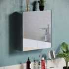 Bath Vida Tiano Stainless Steel Mirrored Double Cabinet - Grey