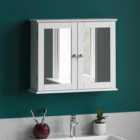 Bath Vida Priano 2 Door Mirrored Wall Cabinet - White