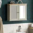 Bath Vida Priano 2 Door Mirrored Wall Cabinet - Grey