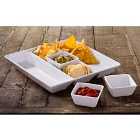 The Waterside 4 Piece Chip and Dip Serving Set - White