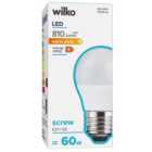 Wilko LED Round Bulb 810L E27 Warm White 1pk