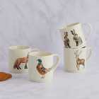 Set of 4 Woodland Stackable Mugs