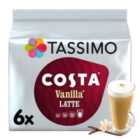 Tassimo Costa Vanilla Latte Coffee Pods 6 per pack