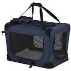 PawHut 61cm Folding Pet Carrier Bag House - Dark Blue