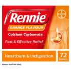 Rennie Orange Heartburn & Indigestion Chewable Tablets 72 per pack