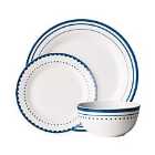 Porcelain 12pc Dinner Set - Blue