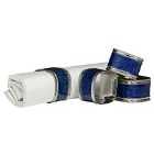 Premier Housewares Set of 4 Napkin Rings - Sapphire Glitter/Nickel Plated