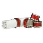 Premier Housewares Set of 4 Napkin Rings - Red Glitter/Nickel Plated