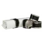 Premier Housewares Set of 4 Napkin Rings - Black Glitter/Nickel Plated