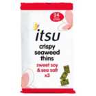 Itsu sweet soy & sea salt crispy seaweed thins multipack 3 x 5 per pack