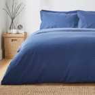 Aubrey Blue 100% Cotton Duvet Cover and Pillowcase Set