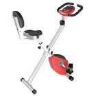 HOMCOM Magnetic Resistance Exercise Bike Foldable LCD Adjustable Seat Red