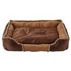 Bunty Kensington Large Soft Fleece Fur Cushion Pet Basket - Brown