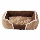 Bunty Kensington Small Soft Fleece Fur Cushion Pet Basket - Cream/Brown