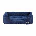 Bunty Deluxe Large Soft Dog Bed - Blue