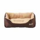 Bunty Deluxe Small Soft Dog Bed - Brown