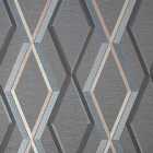 Superfresco Easy Prestige Geometric Charcoal Wallpaper 10m