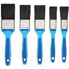Blue Spot 5 Piece Synthetic Paint Brush Set with Soft Grip Handle (2 x 1", 2 x 1 1/2", 1 x 2")