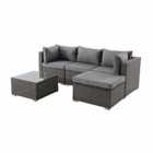Creador 3-4 Seater Rattan Sofa Set - Brown/Grey