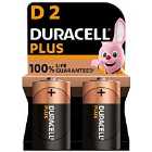 Duracell Plus D Batteries - 2 Pack