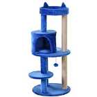 PawHut 3-Tier Deluxe Cat Activity Tree w/ Scratching Posts and Perch - Royal Blue