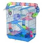 PawHut 5-Tier Hamster Travel Cage w/ Accessories - Blue