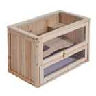 PawHut Small Wooden Hamster 2-Level Cage
