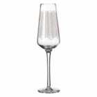 Premier Housewares Set of 4 Hand Blown Champagne Glasses - Gold Waves Design