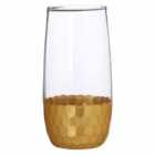 Premier Housewares 4pk High Ball Glasses - Honeycomb Design
