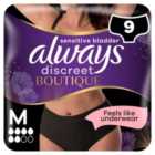Always Discreet Incontinence Pants Boutique Underwear Incontinence Pants 9 per pack
