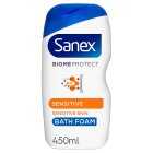 Sanex Dermo Sensitive Bath Foam, 450ml