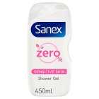 Sanex Zero% Sensitive Shower Gel, 450ml
