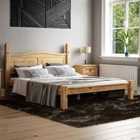 Corona Pine King Size Bed Low Foot End