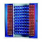 Barton Topstore 013074 Louvre Panel Cabinet (120 Red and 60 Blue Bins)