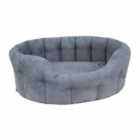P&L Premium Oval Faux Suede Extra Large Softee Bed - Grey