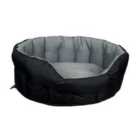 P&L Waterproof Oval Large Softee Bed - Black/Grey