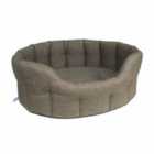 P&L Premium Oval Basket Weave Medium Softee Bed - Tweed