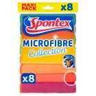Spontex Microfibre Collection Cloths, 8s