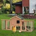 Pawhut Deluxe Wood Chicken Poultry Coop & Hens House w/ Nesting Boxes - Green