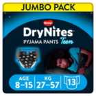 Huggies DryNites Boys Pyjama Pants, 8-15 Yrs (27-57kg) Jumbo Pack 13 per pack