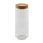 Dunelm 970ml Glass Jar with Acacia Lid