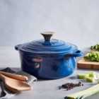 Barbary & Oak 20cm Round Casserole Cast Iron - Blue