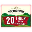 Richmond 20 Thick Pork Sausages Twin Pack 2 x 512g