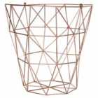 Premier Housewares Storage Basket, Copper Finish, Iron Wire