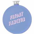 Friday Fanclub Hip Flask, Blue Stainless Steel, Soft Touch