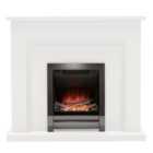 Be Modern Chelford White Inset Electric Fire suite