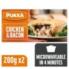 Pukka 2 Chicken & Bacon Shortcrust Microwave Pies 388g