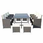 Royalcraft Cannes 10 Seater Cube Set - Grey