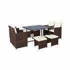 Royalcraft Cannes 8 Seater Cube Set - Brown